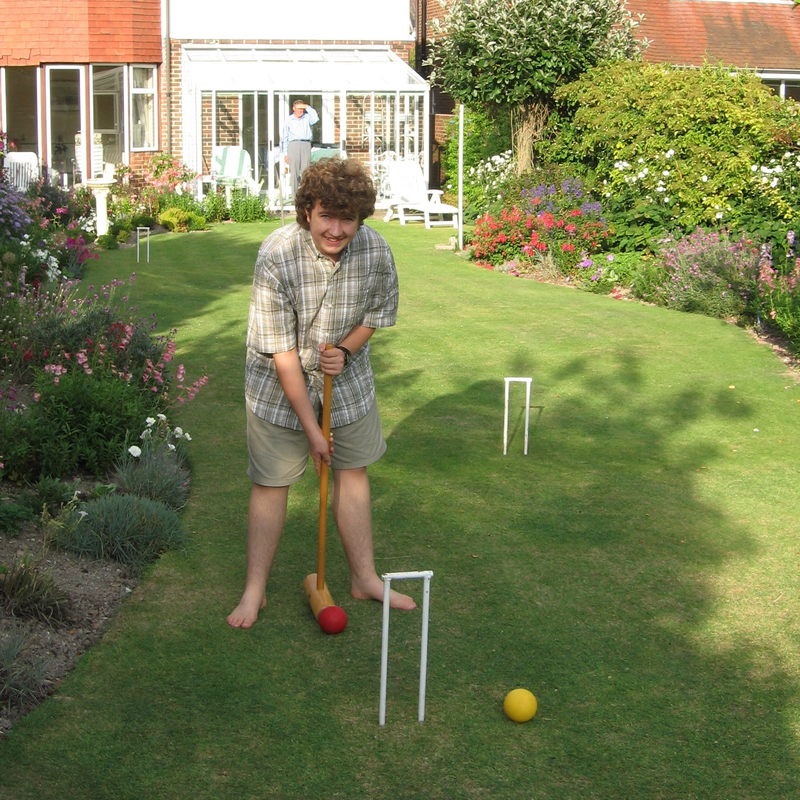 Croquet in my grandparents' garden